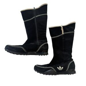 Vintage Y2K Adidas Torsion Boots Women’s Size 7 Black Suede